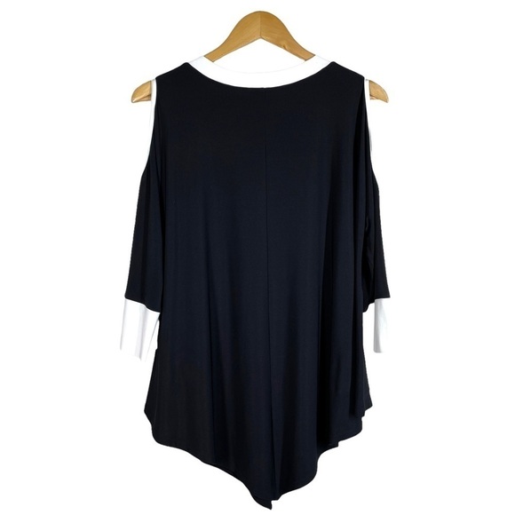 Joseph Ribkoff Cold Shoulder Slinky Tunic with Pockets 4 - Picture 8 of 9